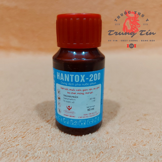 HANTOX 200 - diệt ruồi - muỗi - kiến - gián - ve - rận - bọ chét - mòng - mạt gà - 1 lọ 50 ml giá sỉ