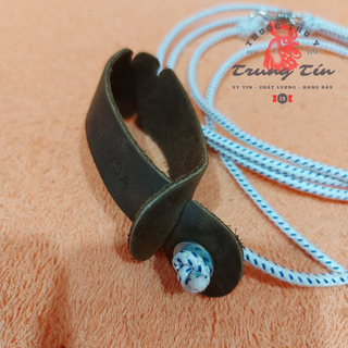dây cột gà cao cấp dành cho gà (NÒI) - móc inox - chất liệu da - dây dài 1 mét 8