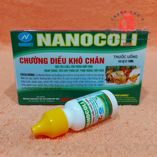 NANO COLI - thuốc gà đá đặc trị gà đá - chướng diều , khô chân - 1 lọ / 10cc