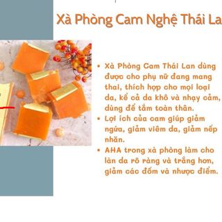 Xà phòng tắm Nghệ Thái Lan, Soap Nghệ Trắng Da, giảm thâm mụn, ngăn ngừa mụn hiệu quả