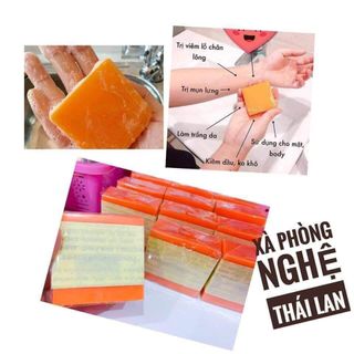 Xà phòng tắm Nghệ Thái Lan, Soap Nghệ Trắng Da, giảm thâm mụn, ngăn ngừa mụn hiệu quả
