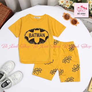 Siêu Nhân Bộ Cộc Tay Chất Thun Lạnh Cho Bé Trai Đồ Bộ Cộc Hè Tay Ngắn Mặc Nhà Cho Bé Trai Người Nhện Siêu Anh Hùng Cộc Tay Siêu Nhân