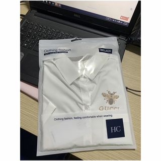 Áo sơ mi nữ thêu con ong GC, áo sơ mi nữ tay ngắn mềm mịn cao cấp HC FASHION