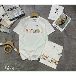 Áo phông cotton in hình thương hiệu cực xinh form giấu quần freesize