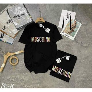 Áo phông cotton in hình thương hiệu cực xinh form giấu quần freesize