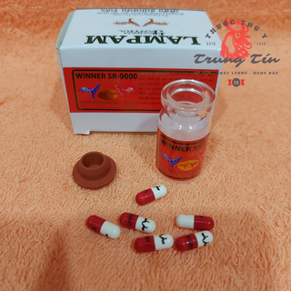 (lọ nguyên 6 viên) Winner sr 9000 Lampam Thái lan (thuốc kích lực, tăng bo, tải cựa , lì đòn , hạn chế sặt ói) thuốc gà đá , thuoc ga