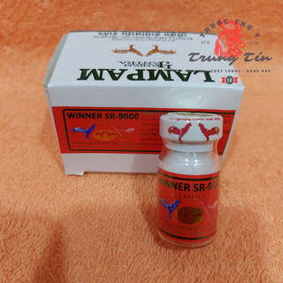 (lọ nguyên 6 viên) Winner sr 9000 Lampam Thái lan (thuốc kích lực, tăng bo, tải cựa , lì đòn , hạn chế sặt ói) thuốc gà đá , thuoc ga