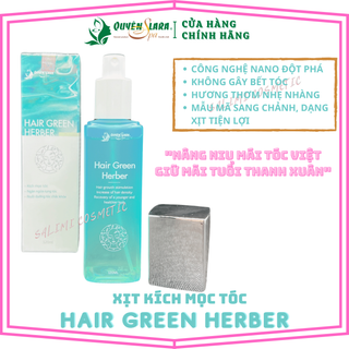 Xịt Kích Mọc Tóc Thảo Dược Hair Green Herber Quyên Lara - 120 ml - Phục Hồi Tóc Rụng, Dưỡng Tóc Suôn Mượt, Ngăn Ngừa Gãy Rụng, Làm Chắc Khoẻ Chân Tóc - HÀNG CHÍNH HÃNG