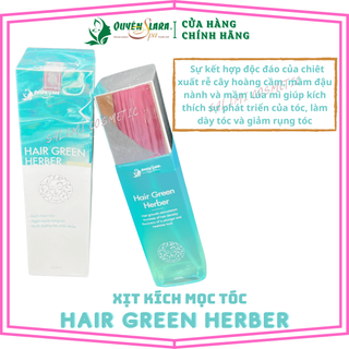 Xịt Kích Mọc Tóc Thảo Dược Hair Green Herber Quyên Lara - 120 ml - Phục Hồi Tóc Rụng, Dưỡng Tóc Suôn Mượt, Ngăn Ngừa Gãy Rụng, Làm Chắc Khoẻ Chân Tóc - HÀNG CHÍNH HÃNG