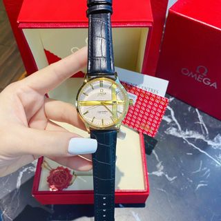 ĐỒNG HỒ OMEGA NAM DÂY DA TRUNG CẤP NEW