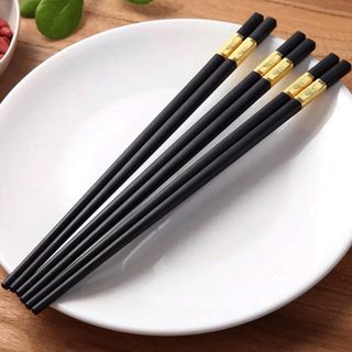 Đũa ăn mạ vàng nhật bản hàn quốc cao cấp- chất liệu hợp kim chịu nhiệt, chống nấm mốc, chống trơn trượt