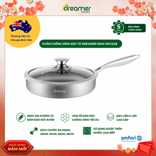 CHẢO CHỐNG DÍNH ĐÁY TỪ DREAMER DKW-NFL124B