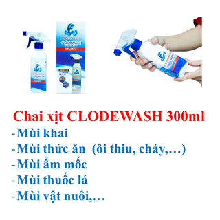 Chai Xịt Khử Mùi Đa Năng Công Nghệ Nhật Bản CLODEWASH - 300ml