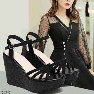 Giày sandan đế xuồng thắt nút 10f