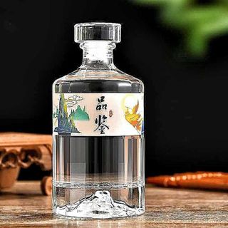 Chai Đựng Rượu 500ML cao cấp mẫu Hibiki nắp đặc – Chai Thủy Tinh Đựng Rượu 500ML (C20)