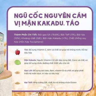 Ngũ Cốc Ăn Dặm Chính Hãng Úc Funch Vị Táo, Mận Kakadu Hộp 168g