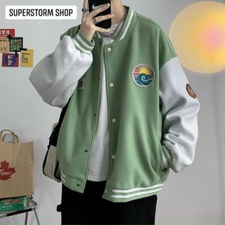 Áo bomber nỉ ngoại dày mịn may kỹ đẹp có dây kéo túi và 2 túi trong