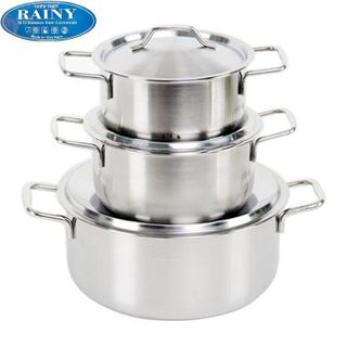BỘ 3 NỒI INOX 1 ĐÁY RAINY