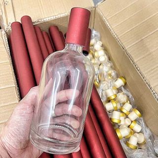 Vỏ Chai Đựng Rượu Thủy Tinh 500ML cao cấp mẫu vốt ka – Vỏ Chai Rượu Đẹp – Bình Đựng Rượu 500ML (C11)