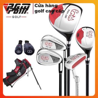 Bộ gậy golf trẻ em Pick Cat 5- 8 Tuổi và 9-12 Tuổi PGM (tặng kèm 10 Bóng Xốp trong nhà và 3 banh)