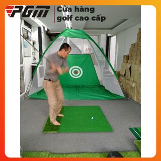 Bộ thảm swing (120x120cm) + Lưới lều tập golf LL04 (tâm chip, ngang 3m, cao 2m) tặng kèm 3 banh