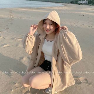 Áo khoác da lộn 2 lớp trơn kiểu cánh dơi form 70kg