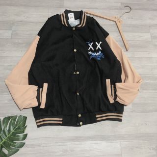 Áo khoác da lộn 2 lớp logo thêu hàng bán chạy form 70kg