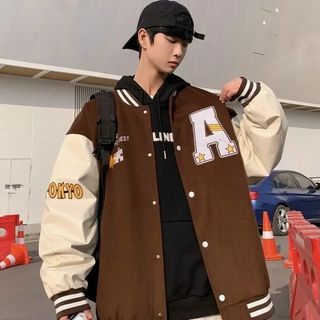Áo khoác bomber logo thêu form to đẹp