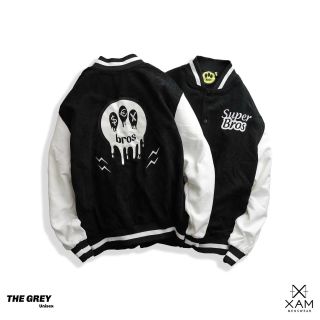 Áo khoác nhung 2 lớp kiểu bomber form 70kg ,logo thêu
