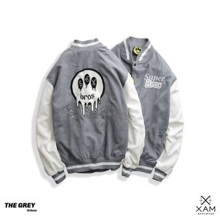 Áo khoác nhung 2 lớp kiểu bomber form 70kg ,logo thêu