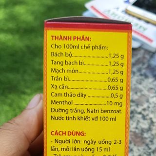Thực phẩm bổ sung Siro Bảo phế khang, Halaco, hỗ trợ phổi, tốt cho phổi.