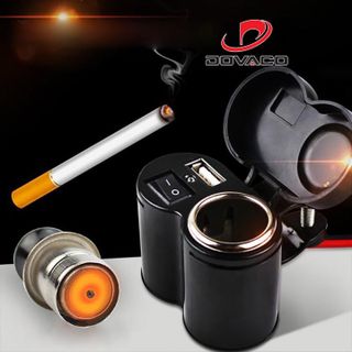 Sạc điện thoại trên xe máy 2in1 kiêm tẩu sạc