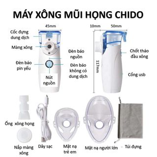 MÁY XÔNG MŨI HỌNG ĐIỆN DUNG CẦM TAY CHIDO
