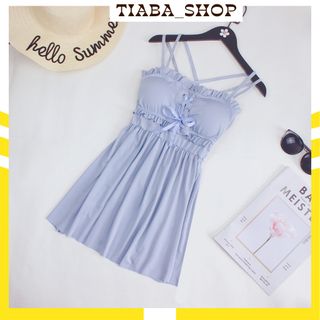 Đồ bơi, bikini dáng váy, hồng, dây rút ngực, dễ thương, hàng cao cấp