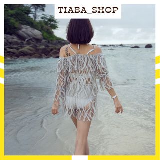 Đồ bơi, bikini 2 mảnh sexy, trắng, nâng ngực kèm áo, quần ren, hàng cao cấp