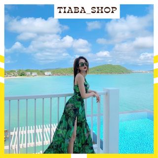 Đồ bơi, bikini liền mảnh, sexy họa tiết xanh, kèm khăn choàng, hàng cao cấp