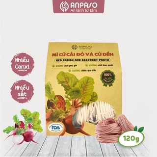 Mì hữu cơ - Mì Củ Cải Đỏ Và Củ Dền Organic Anpaso - Gói 120gr