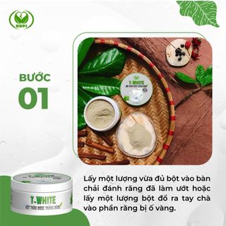 BỘT TRẮNG RĂNG THẢO DƯỢC T WHITE GIÚP RĂNG TRẮNG SÁNG