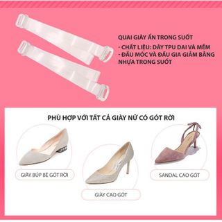 1 CẶP DÂY QUAI ẨN GIÚP ÔM CHÂN, CHỐNG TUỘT GIÀY KHI MANG