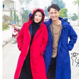 Áo Mưa Măng Tô Hàng 2 Lớp, Đẹp, Dày Dặn, Chống thấm tuyệt đối