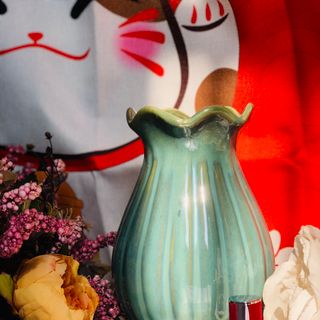 Gốm sứ Bát Tràng - Lọ miệng lượn