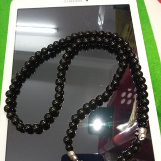 Dây chuyền nam đá đen dài 65 cm chui cổ được