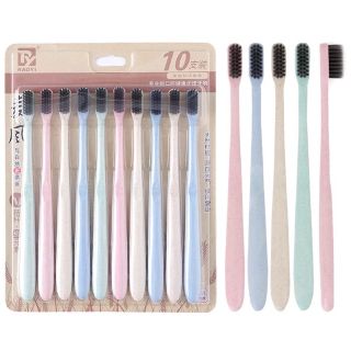Set 10 bàn chải đánh răng lúa mạch giá sỉ