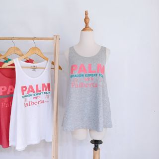Áo ba lỗ nữ tanktop cổ tròn form rộng dáng xòe in chữ palm đơn giản sát nách thun cotton balo nữ không tay mặc nhà mát 3 lỗ cụt tay dáng rộng giấu bụng xách nách thun giấy mặc tập gym