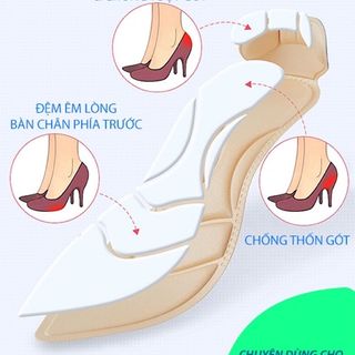LÓT GIÀY CAO GÓT MŨI NHỌN CHO GIÀY BỊ RỘNG VÀ ÊM CHÂN