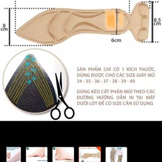 LÓT GIÀY CAO GÓT MŨI NHỌN CHO GIÀY BỊ RỘNG VÀ ÊM CHÂN