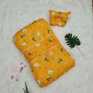 Đệm Thông Minh 2 lớp có Đai cho bé(Vải cottong 100%)