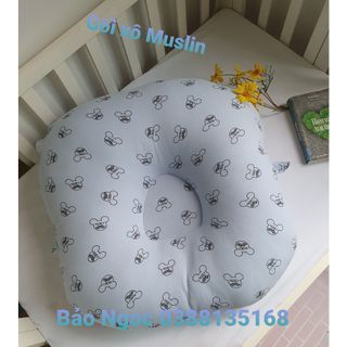 Gối chống trào ngược vải xô muslin hàng cao cấp
