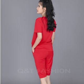 Sét bộ nữ,đồ bộ lững nữ thun sufa cá tính, dể thương-ĐBL07-ĐỎ