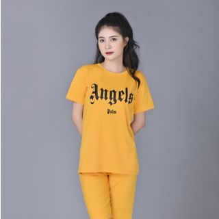Sét bộ nữ,đồ bộ lững nữ thun sufa cá tính, dể thương-ĐBL07-VÀNG